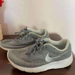 Girls Nikes size 2. Gray.  Great condition